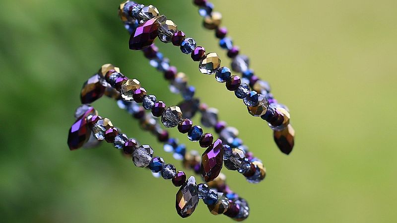 spiral of beatiful beads