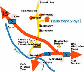 Map of Yoga Vidya Westerwald