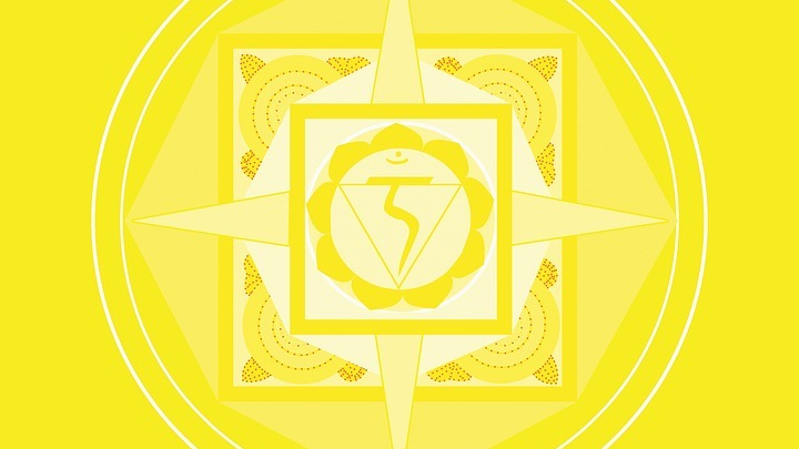 yellow symbol of manipura chakra