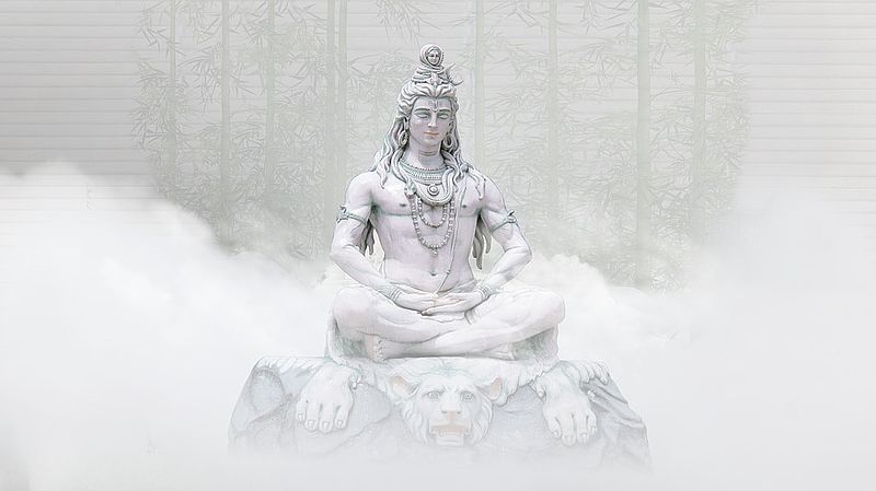 white shiva statue