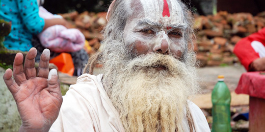hindu guru on the street 